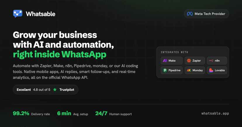 Whatsable · WhatsApp automation for business
